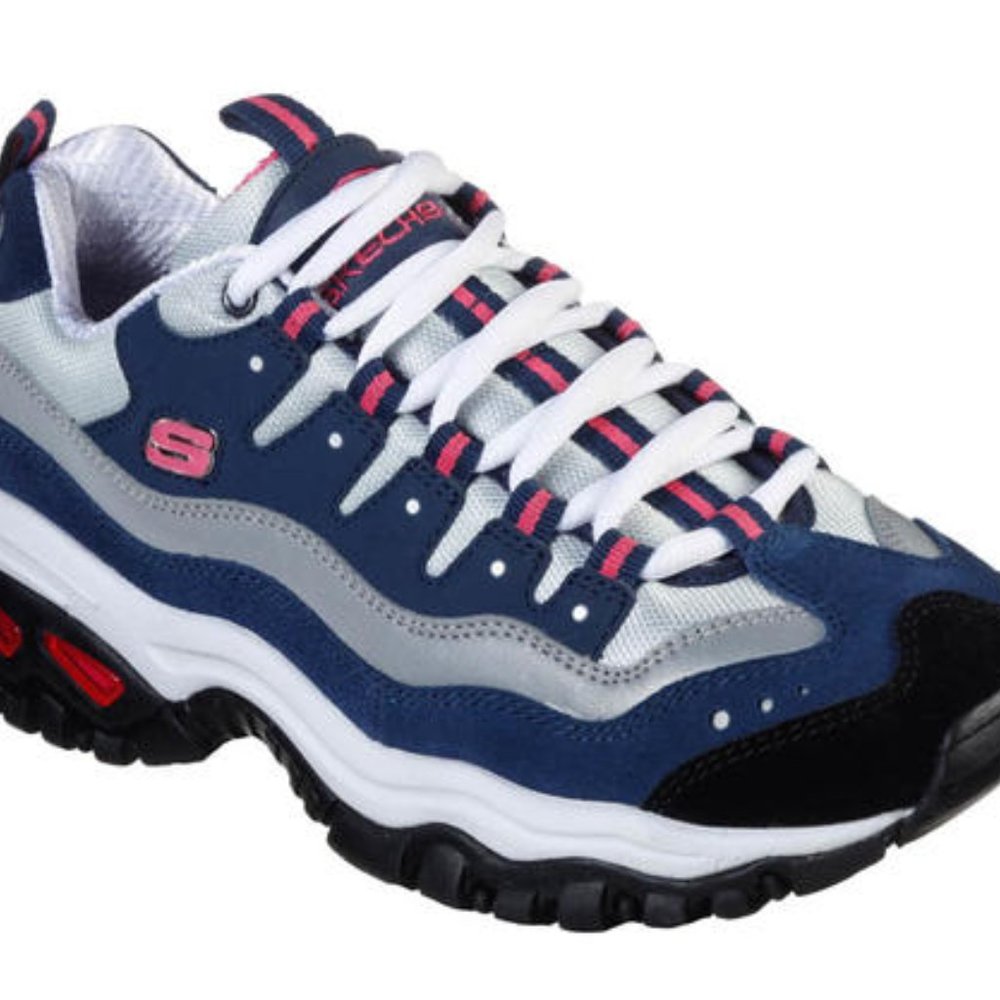 Skechers Women’s Energy Wave Linxe Navy Pink Shoe Sz 9